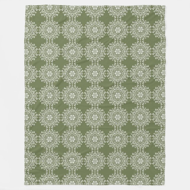 Moss Mandala Fleecedecke (Vorderseite)