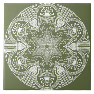 Moss Mandala Fliese