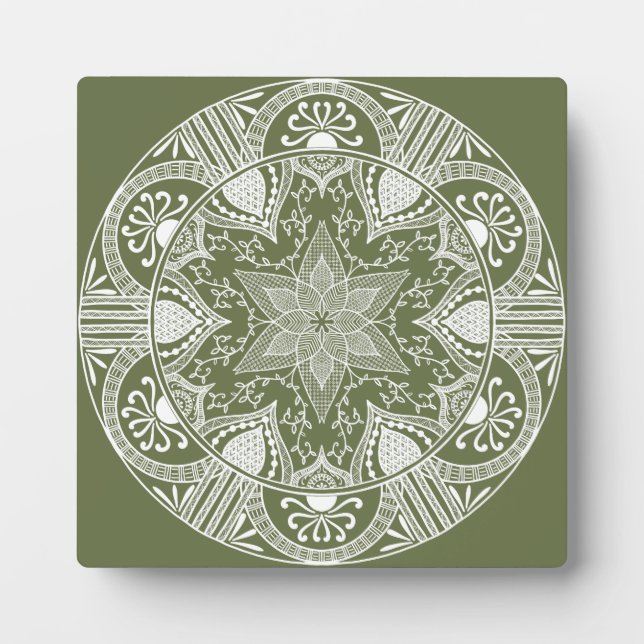 Moss Mandala Fotoplatte (Vorderseite)