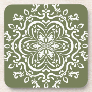 Moss Mandala Getränkeuntersetzer