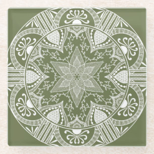 Moss Mandala Glasuntersetzer