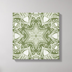 Moss Mandala Leinwanddruck