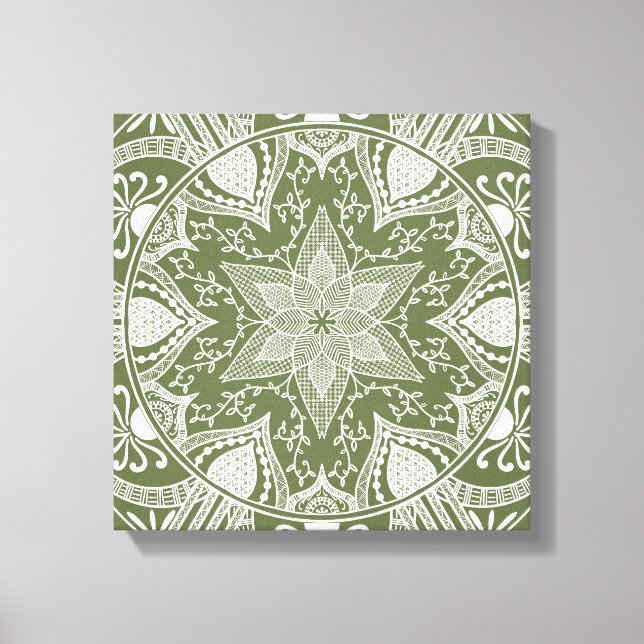 Moss Mandala Leinwanddruck (Vorderseite)