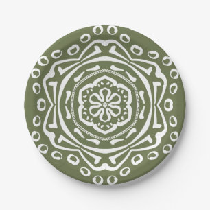 Moss Mandala Pappteller