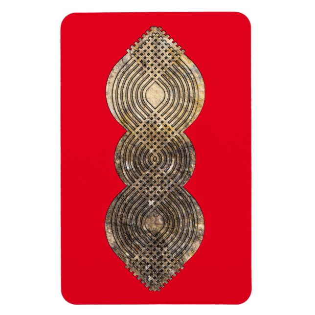 Moss Rock Art Talking Canyons, New Mexico Magnet (Vertikal)