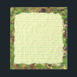 Moss Rust Age Grunge Old Camouflage Textur Notizblock<br><div class="desc">Camouflage Ihr Leben mit diesem einzigartigen Notizblock, das ein Imitat rostetes Eisen / Moosy Textur auf einem Hintergrund, gemacht, um sehr alt und mottles. Es ist eine grunzige, antike, abgenutzte Hintergrundtextur, hinter einem gefalteten gelben Notizbuch-Bild. Passen Sie Ihren eigenen Text an oder verließ Sie leer, damit Sie ihn schreiben können....</div>