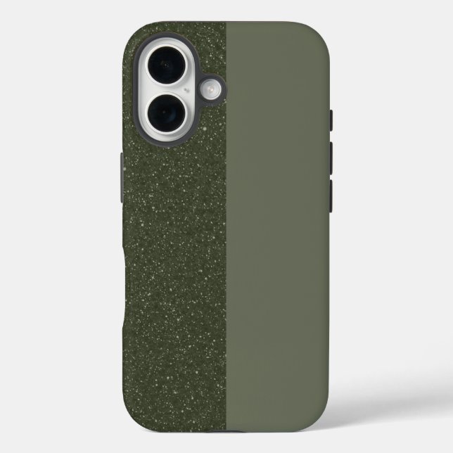 Moss Split iPhone 16 Coque - Matte & Speckled (Verso)