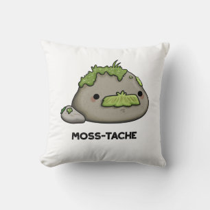 Moss tache Funny Mustache Pun Kissen