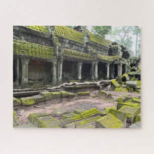 Moss überdeckte Temple Ta Prohm Kambodscha