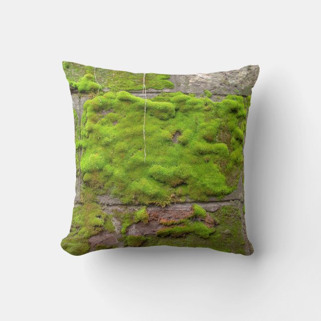 Moss wall green rock texture kissen (Vorderseite)