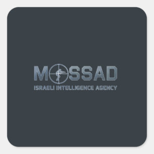 Mossad - israelischer Nachrichtendienst - Bereich Quadratischer Aufkleber