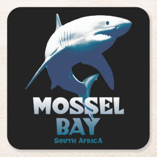 Mossel Bay Great White Shark Scuba Diving Rechteckiger Pappuntersetzer