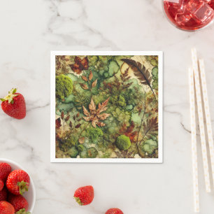 Mossy Autumn Foods Alcohol Tinte Decoupage Paper Serviette