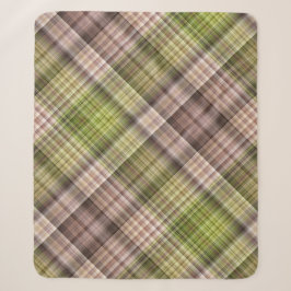 Mossy Bark Brown und Green Kariert Sherpadecke