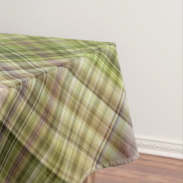 Mossy Bark Brown und Green Kariert Tischdecke