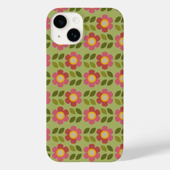 MOSSY BLOOM - Botanischer iPhone-Fall Case-Mate iPhone 14 Hülle (Rückseite)