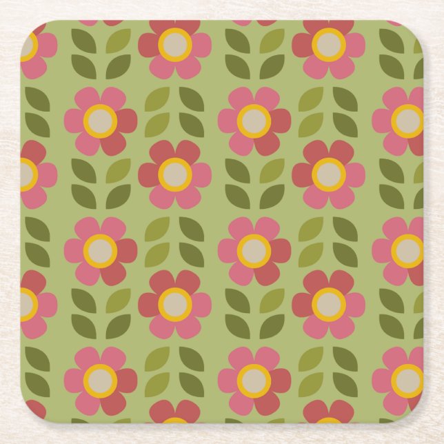 MOSSY BLOOM - Moderner Untersetzer für Blumenpapie (Vorderseite)