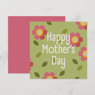 MOSSY BLOOM - Mother's Day Floral Invitation Card Einladung