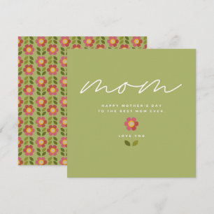 MOSSY BLOOM - Mother's Day Floral Invitation Card Einladung