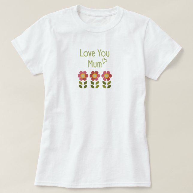 Mossy Bloom - T-shirt Floral Fête des Mères (Design devant)
