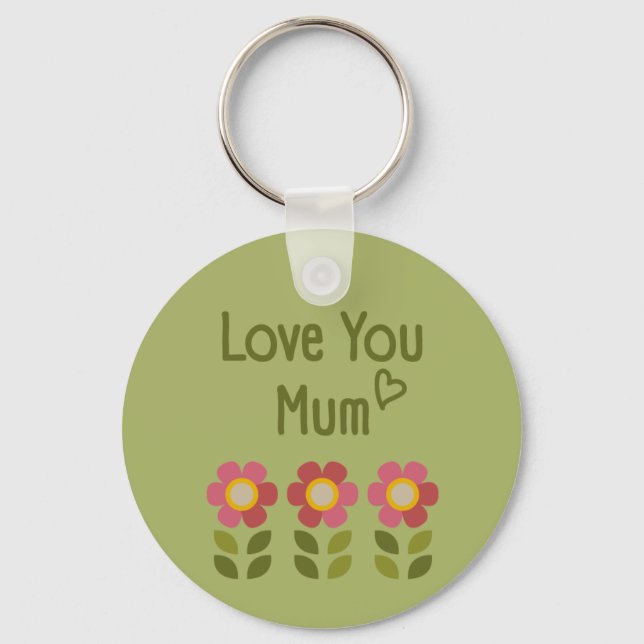 MOSSY BLOOM - Tag der Mutter mit Blumenschlüssel Schlüsselanhänger (Vorderseite)