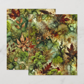 Mossy Fall Forest Alcool Enk Papier à papier à pap