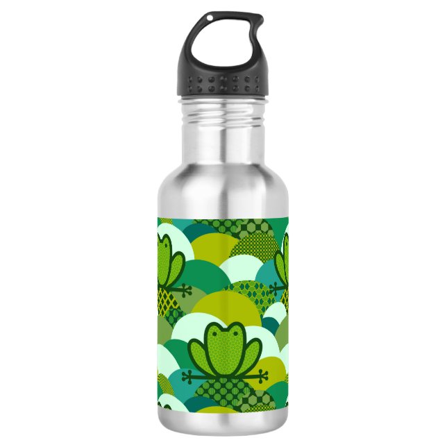 Mossy Frosch Edelstahlflasche (Vorderseite)
