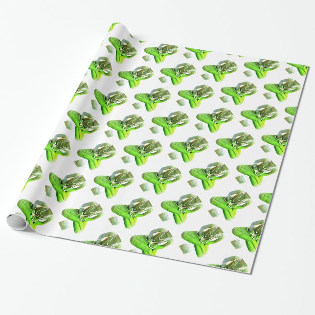 Mossy Green Buddha meditiert Thunder_Cove Geschenkpapier (Ungerollt)
