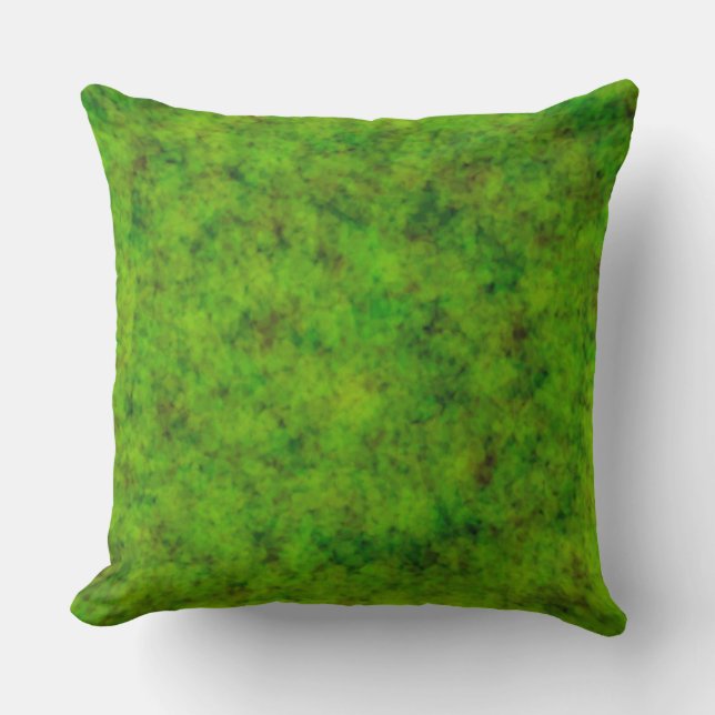 Mossy Green Throw Kissen (Vorderseite)