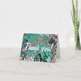 "Mossy montage in green foliage" von Michelle Sinz Dankeskarte