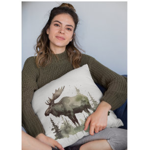 Mossy Moose Wildlife Portrait Kissen