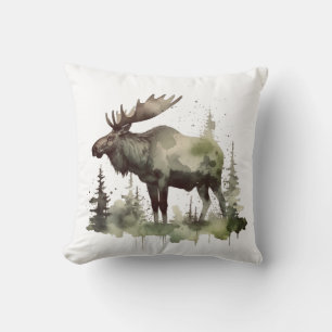 Mossy Moose Wildlife Portrait Kissen