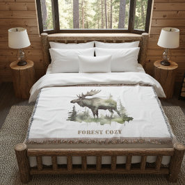 Mossy Moose Wildlife Portrait, kundenspezifisch Decke