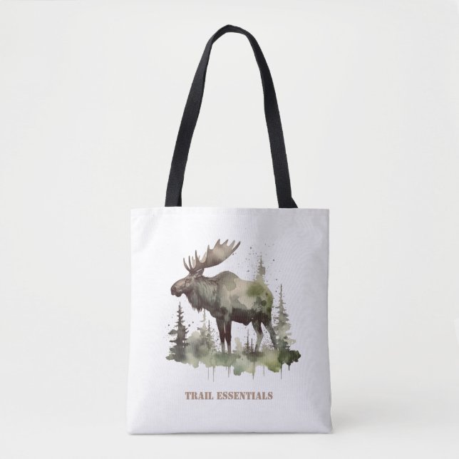 Mossy Moose Wildlife Portrait, kundenspezifisch Tasche (Vorderseite)