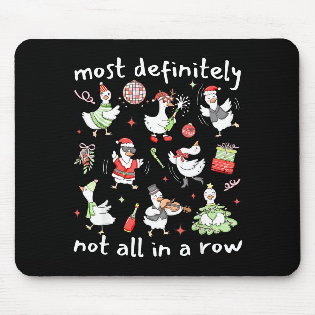 Most Definitely Not All In A Row Christmas Silly G Mousepad (Vorne)