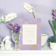 Most Fabulous Mother Lavender Foil Invitation