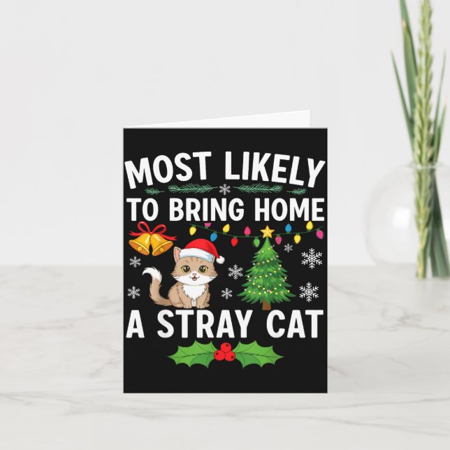 Most Likely To Bring Home A Stray Cat Matching Chr Karte (Vorderseite)