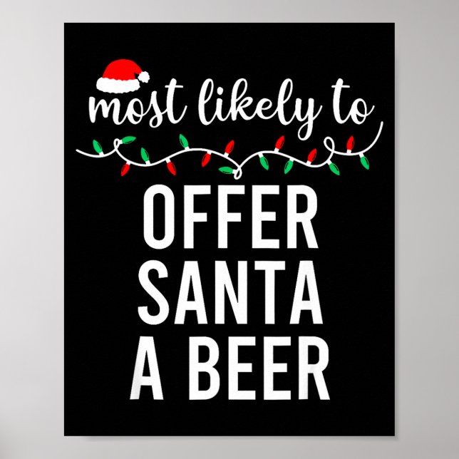 Most Likely To Christmas Shirt Matching Family Paj Poster (Vorne)