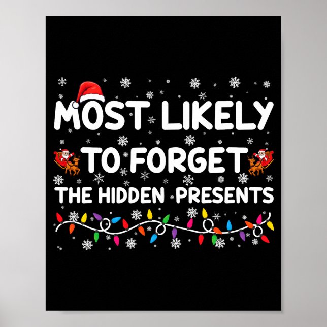 Most Likely To Forget The Hidden Xmas  Poster (Vorne)