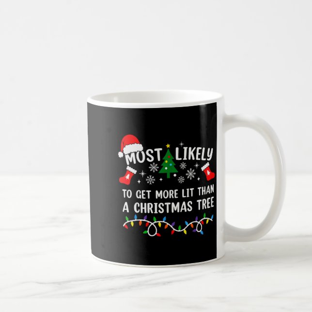 Most Likely To Get More Lit Than A Christmas Tree  Kaffeetasse (Rechts)