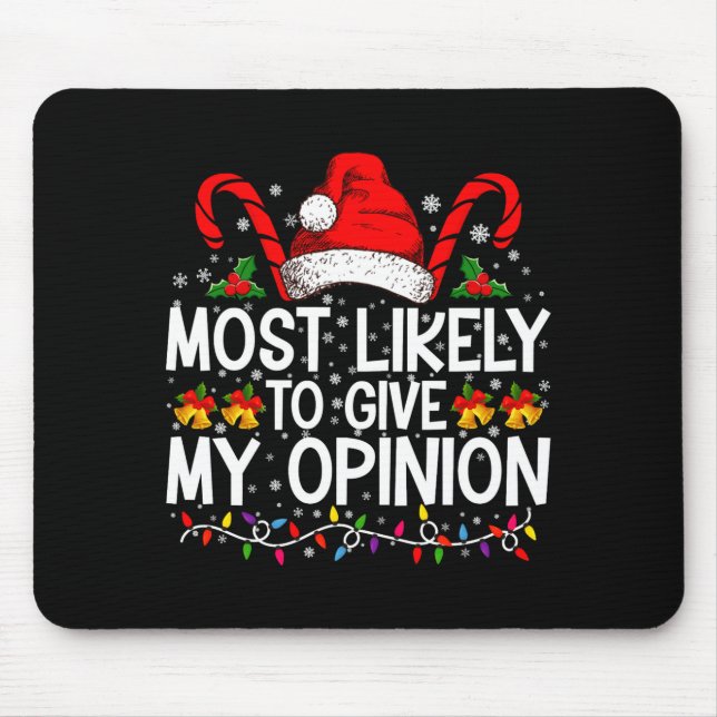 Most Likely To Give My Onion Funny Christmas  Mousepad (Vorne)