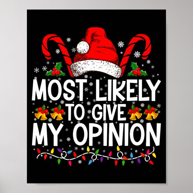 Most Likely To Give My Onion Funny Christmas  Poster (Vorne)
