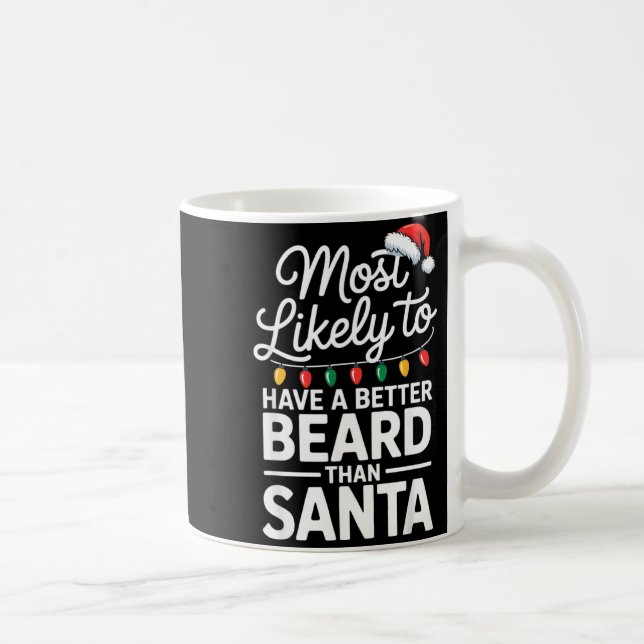 Most Likely To Have A Better Beard Than Santa Funn Kaffeetasse (Rechts)