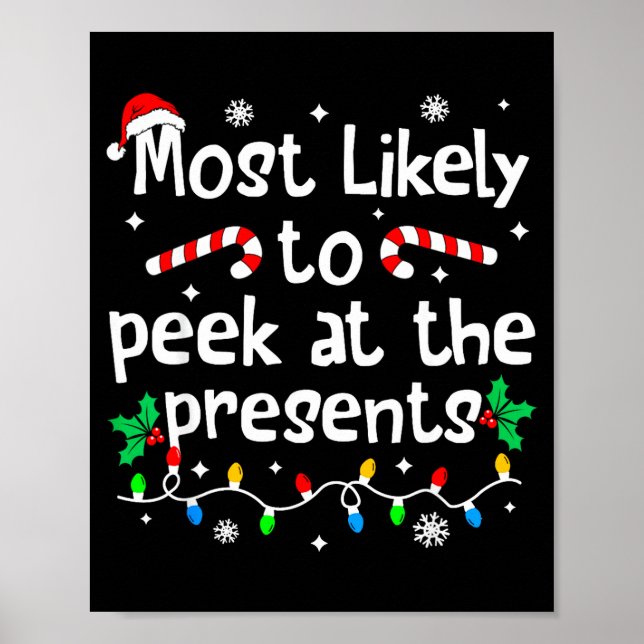 Most Likely To Peek At The C-hristmas Matching  Poster (Vorne)