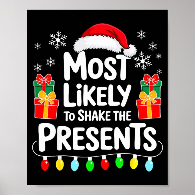 Most Likely To Shake The Shirt Family Christmas  Poster (Vorne)