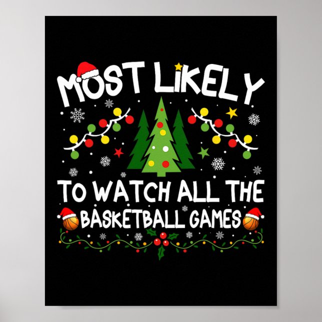 Most Likely To Watch All The Sketll Games Christma Poster (Vorne)