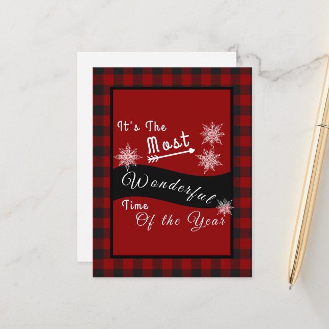 Most Wonderful time Postkarte (Vorderseite/Rückseite Beispiel)