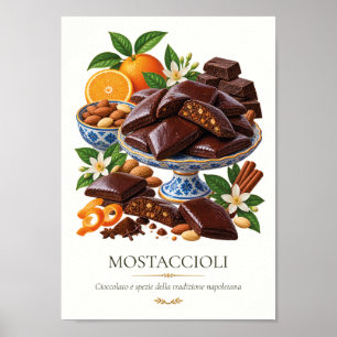 Mostaccioli – italienisches Dessert aus Großmutter Poster