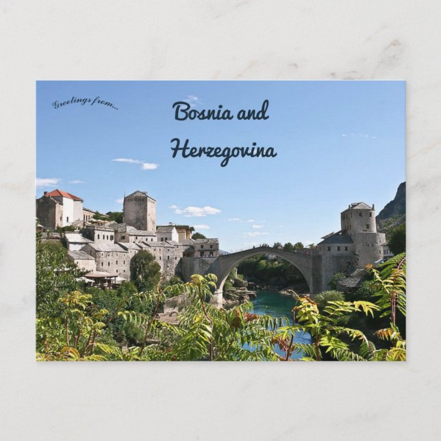 Mostar Bosnien und Herzegowina Postkarte (Vorderseite)