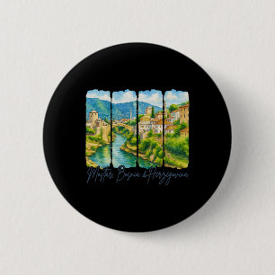 Mostar Bosnien Und Herzegowina Reise Trip Brushstr Button